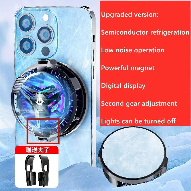 Magnetic Mobile Phone Radiator for Mobile Phone Tablet Semiconductor Mobile Phone Cooler Game Cooler Mobile Phone Cooling Fan
