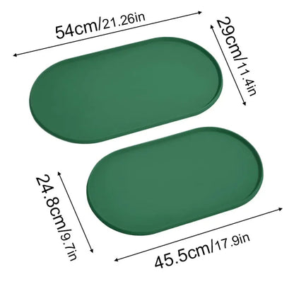 Silicone Pet Bowl Mat Placemat Waterproof Prevent Spills Dog Cat Food Feeding Pad Kitten feeding Pet Bowl tray Mats