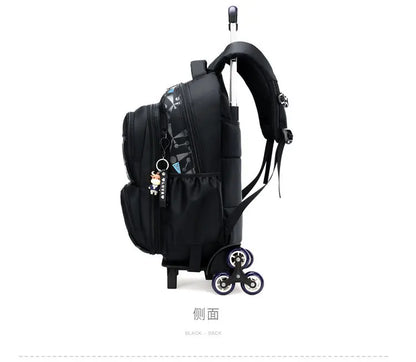 School Rolling Backpacks School bags for Boys Trolley bag with Wheels Waterproof Orthopedic School Bag Student Wheeled Backpack