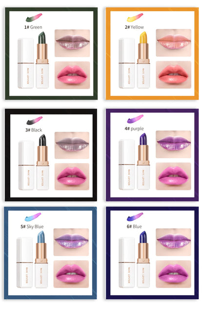 Magic Lipstick Temperature Color Changing Lip Stain Gloss Moisturizing Long Lasting Waterproof Lip Balm 6Colors Women Lipstick