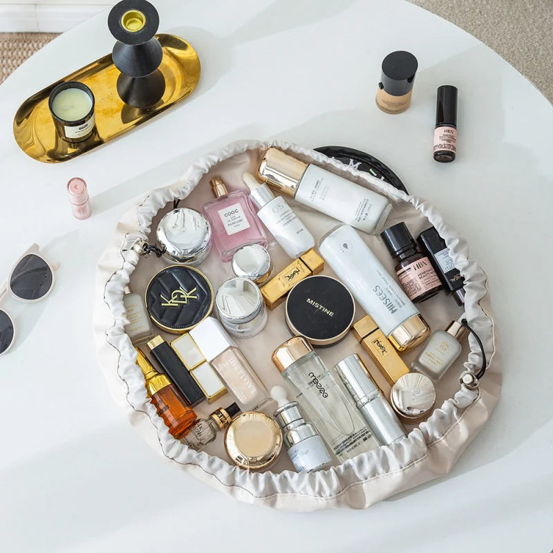 Travel Toiletry Makeup Bag   Drawstring Waterproof Large Capacity Portable Storage Bag