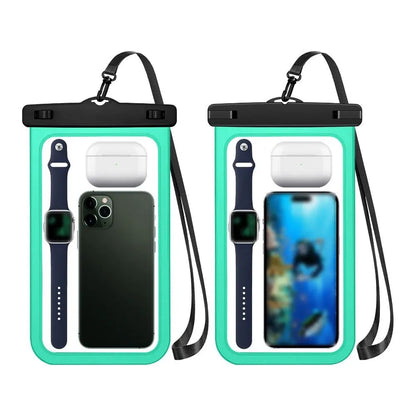 Waterproof Mobile Phone Bag Touchable Screen Large Capacity Phone Protector Pouch with Neck Lanyard Transparent