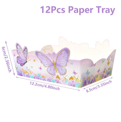 Butterfly Party Snack Tray Butterfly Birthday Party Decoration Kids Girls Birthday Party Supplies Baby Shower Party Decoration