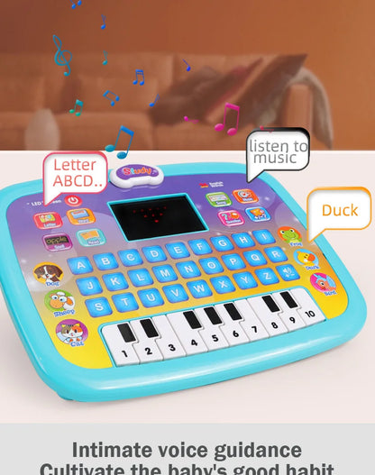 English Early Education Tablet Learning Machine with Functional Generate Sound and Light Touch Screen Tablet Toys for Kids