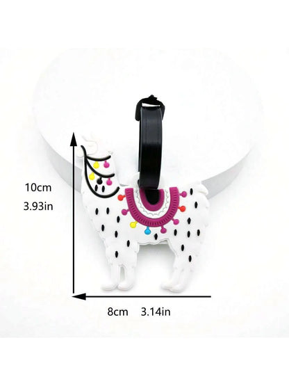 1PCS Cute Animal Luggage Tag Travel Accessories Luggage Tag Silica Gel Suitcase  Holder Baggage Boarding Tag Travel Accessories