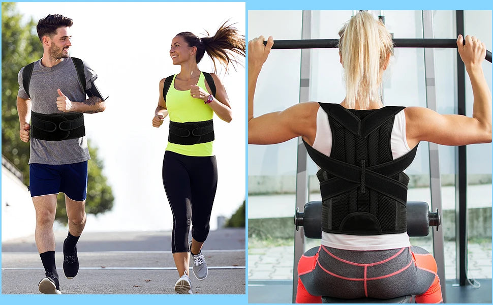 Back Brace for Lumbar Support and Upright Back Straightener Back Corrector Posture Improve and Neck, Back, Shoulder Pain Relieve