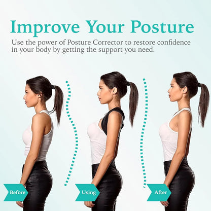 1PCS Back Brace Posture Corrector for Upper & Lower Back Pain Relief - Adjustable, Unisex, Clavicle Support, Improves Posture