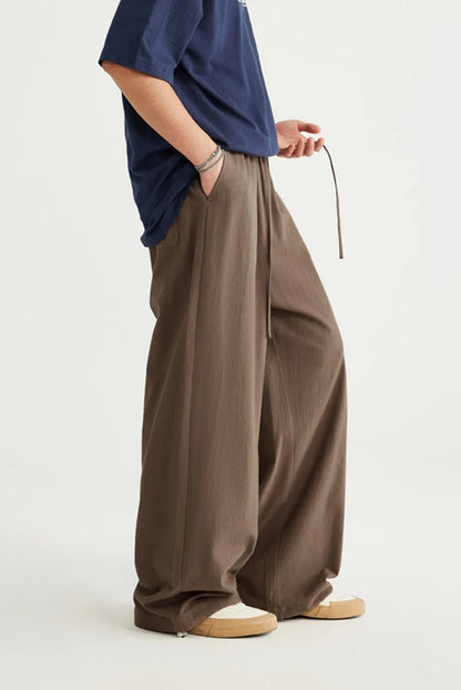 INFLATION Bamboo Cotton Linen  Wide Leg Pants 2024 Spring Summer All-match Casual Mens Trousers