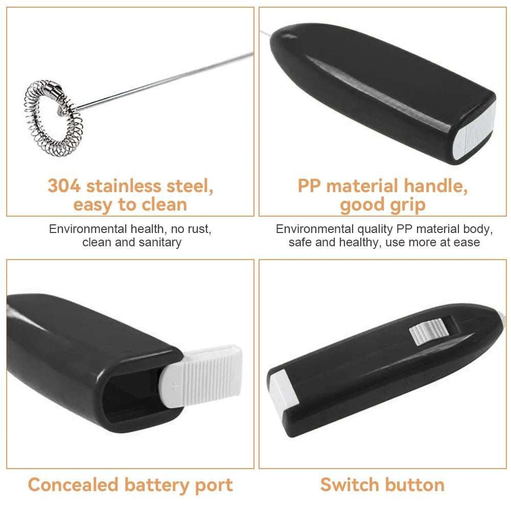 Mini Electric Coffee Blender Handheld Eggbeater Bubble Drink Stir Bar Creative Electric Whisk Electric Coffee Mixer Milk Whisk