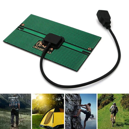 1.65W 5.5V Portable Solar Panel Charger Portable Solar Panel Mini 5.5V Solar Charger Outdoor Hiking Solar Panel for Phone Tablet