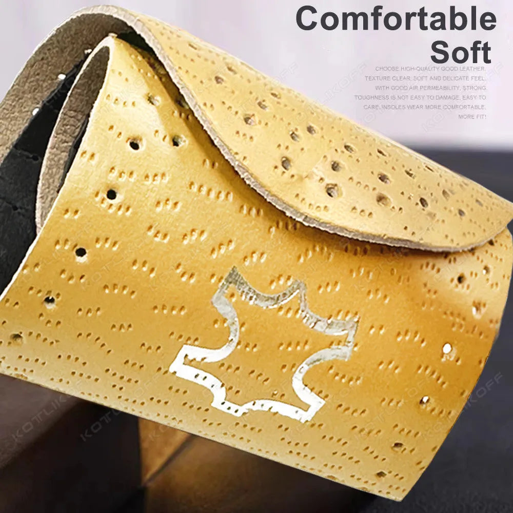 Ultra Thin Leather Insoles Antiperspirants Breathable Deodorant Sports Soft Sole Business Shoes Leather Replacement Inner Insole