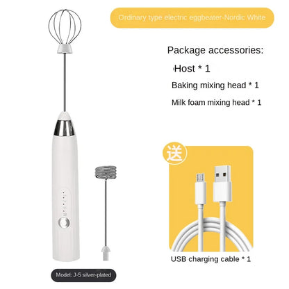 Wireless Electric Milk Frother Whisk Egg Beater USB Rechargeable Handheld Coffee Blender Milk Shaker Mixer Foamer Food Blender