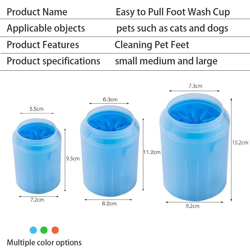 Paw Plunger Pet Paw Cleaner Soft Silicone Foot Cleaning Cup Portable Cats Dogs Paw Clean Brush Home Practical Supplies