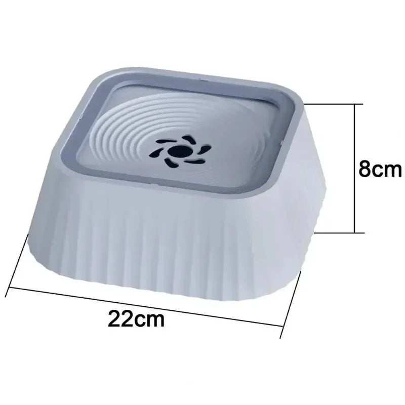 Pet Water Bowl Non-wet Mouth Cat Neck Guard Dog Buoyancy Birdbath Pet Water Fountain with Floating Plates No Spill Water Bowl