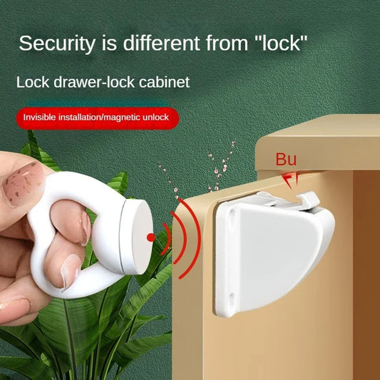 Magnetic Drawer Lock Multifunctional Child Safety Lock Drawer  Cabinet Door k Invisible Protection Safety Lock