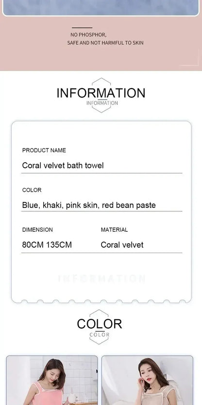 Womens Bath Towels Girls Wearable 140*85Cm Fast Drying Bathing Beach Spa Bathrobes Wash Clothing, Shower Bath And Gym Towel