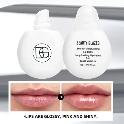BEAUTY GLAZED Nourishing Lip Balm with Plant Squalane and Amino Acids, Natural Oil-Based, Long-Lasting Moisture Plant Squalane