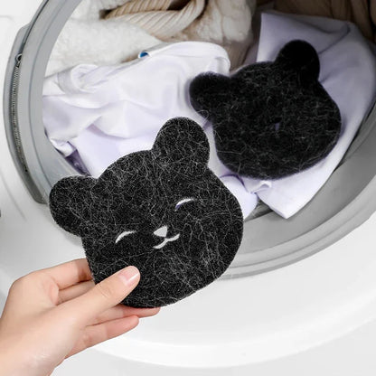 9PCS Pet Hair Remover Bear Shape Laundry Ball Washing Machine Lint Catcher Reusable Clothes Sofa Cat Dog Hair Cleaning Sponge