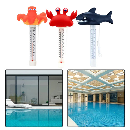 Floating swimming pool thermometer, pool accessories, pond thermometer for