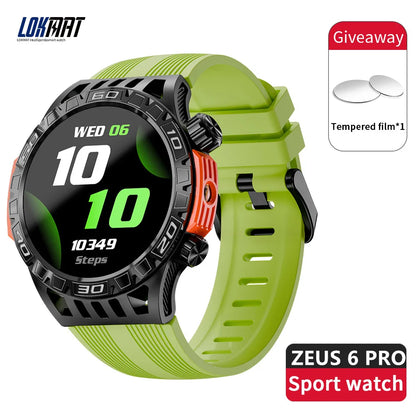 LOKMAT ZEUS 6 PRO Smart Watches Bluetooth Calls Flashlight Waterproof Smartwatches 1.46'' Screen Compass Sport Fitness Tracker
