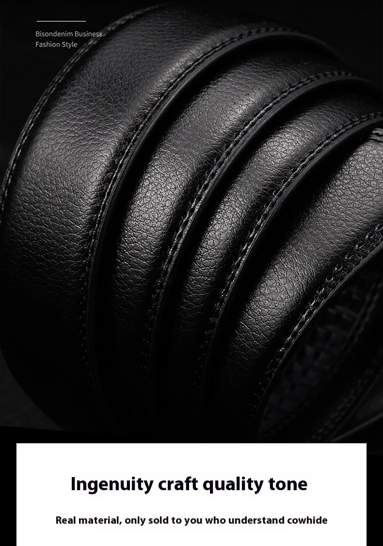 High quality men's automatic belt, business belt, adjustable belt, luxury belt, cowhide belt, ratchet belt