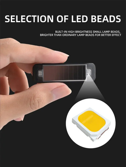Car solar charging, grille light, night riding, anti rear end collision, motorcycle, electric vehicle, universal flashing warnin