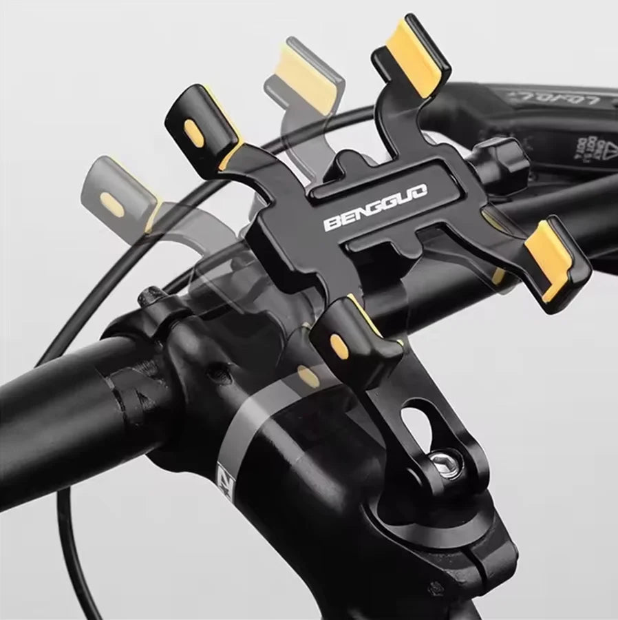 Bicycle Mountain Bike Four Claw Mobile Phone Stand Outdoor Sports Aluminum Alloy Mobile Phone Stand Cycling Mobile Phone Stand