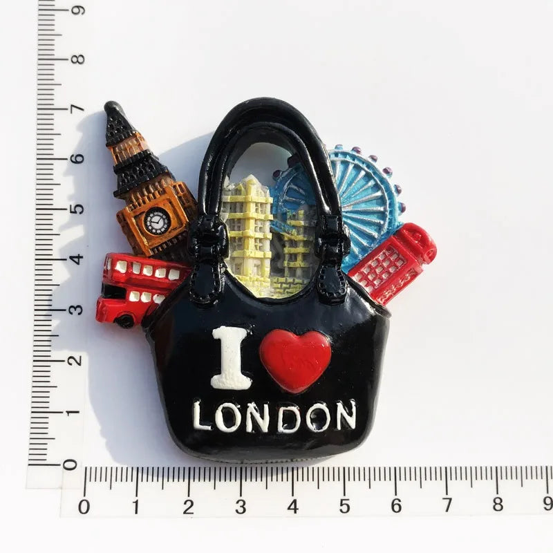 London UK 3D Fridge Magnets Tourism Souvenir Resin Refrigerator Magnets Sticker Collection Handicraft Gift Decoration Articles