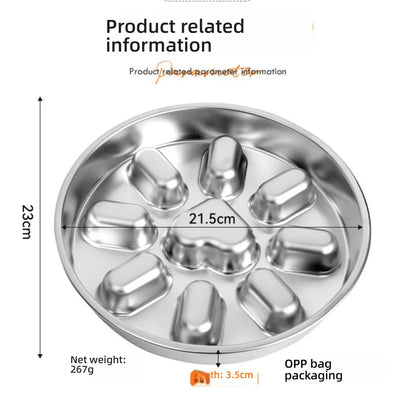 Stainless Steel Slow  steel slow food bowl for dogs, feeding basin for cats, anti choking and anti overturning bowl Pet supplies