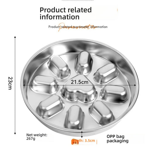 Stainless Steel Slow  steel slow food bowl for dogs, feeding basin for cats, anti choking and anti overturning bowl Pet supplies