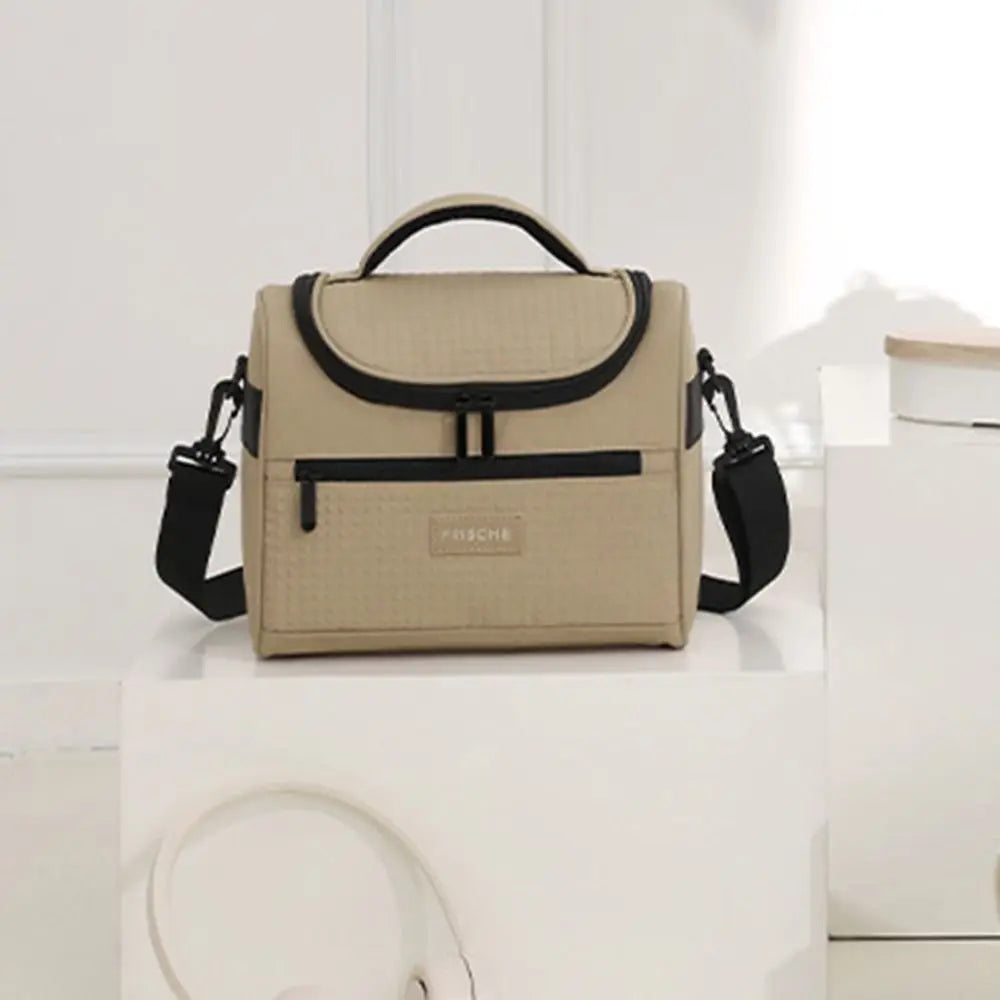 Reusable Zipper Handle Lunch Box Large Capacity Sturdy Lunch Tote Bag Waterproof Hand-held Tote Food Container Foods Storage