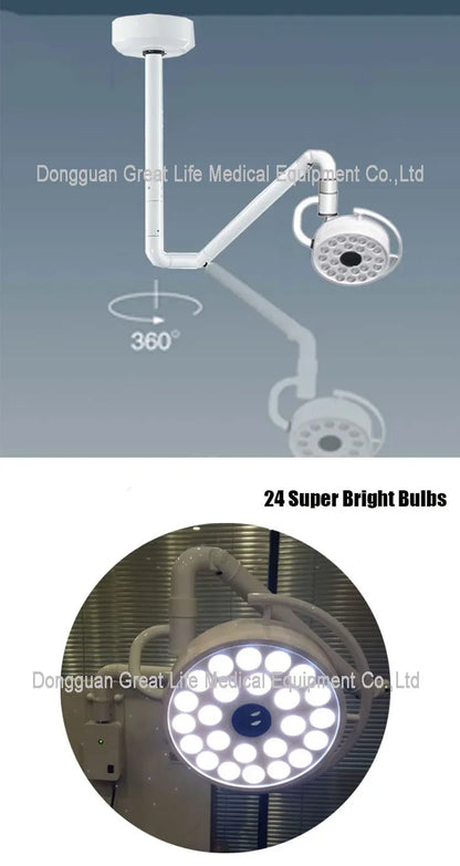 GreatLife Dental Ceiling-mounted 24Leds Lamp Oral Light For Dentistry Clinic Operation Shadowless Surgical Led Lamp With Sensor