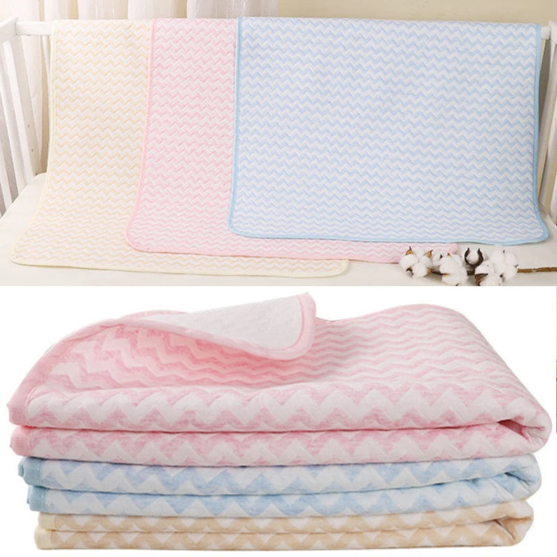 Reusable Infant Change Pad Baby Waterproof Crib Changing Mat Urine Sheet Cotton Diaper Cover Washable Newborn Bed Nappy Mattress