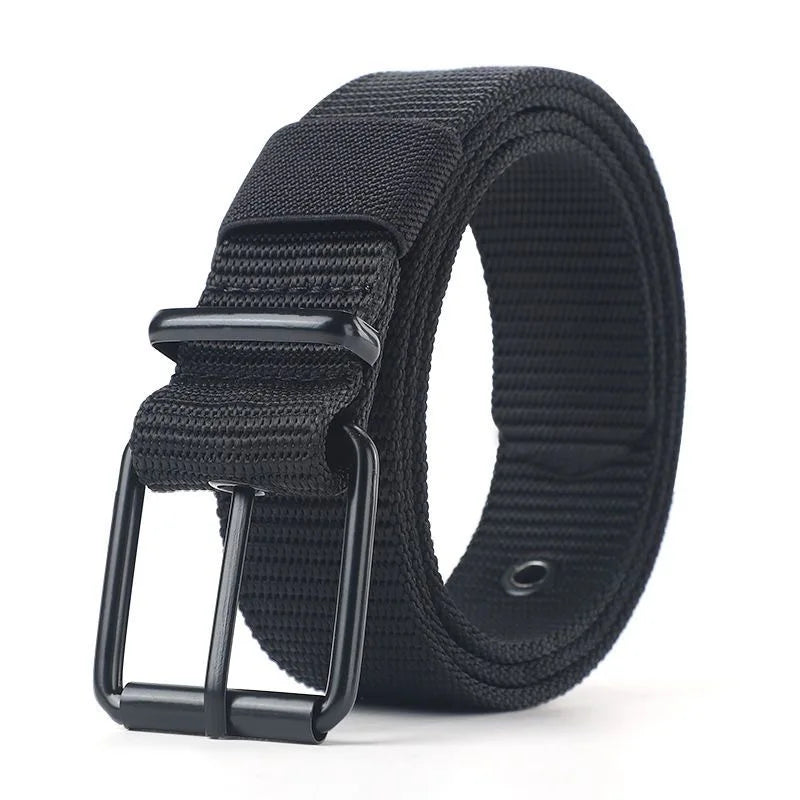 Perforated Canvas Belt Men's Needle Buckle Belt Student Youth Korean Adjustable Multi-Hole Belt Student Jeans Belt