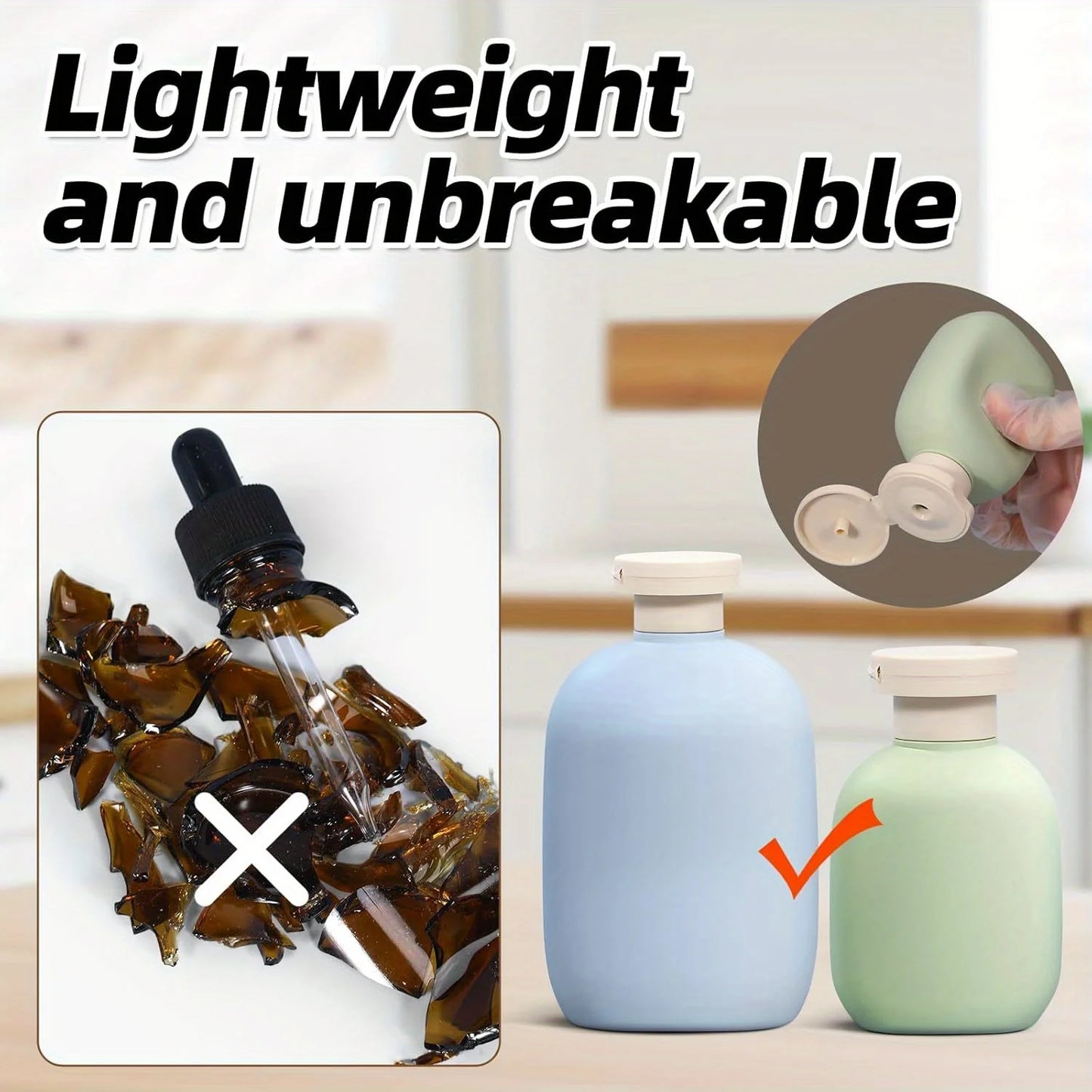 260 ml extruded dispensing bottle, travel bottle with flip cap, leak-proof extrusion bottle