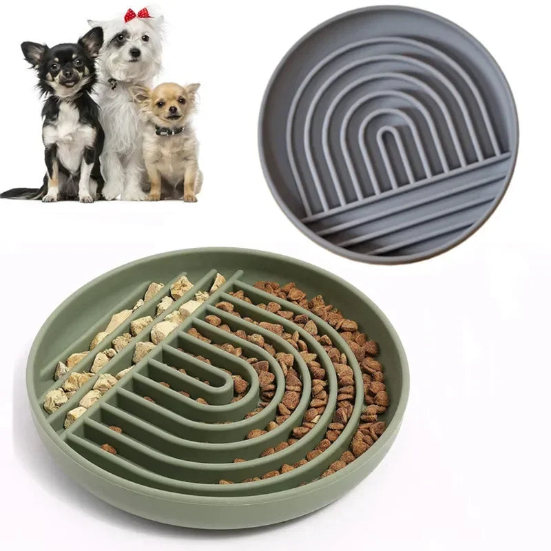 Slow Food Bowl Silicone Dog Lick Mat for Dogs Pet Slow Food Plate Non-sliping Pet Anti-choking Feeder Dog Food Bowl Pet Supplies