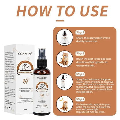 Spot Pet Flea Spray Acarid Spray Dog Cat External Anthelmintic Flea Lice Ticks Spray