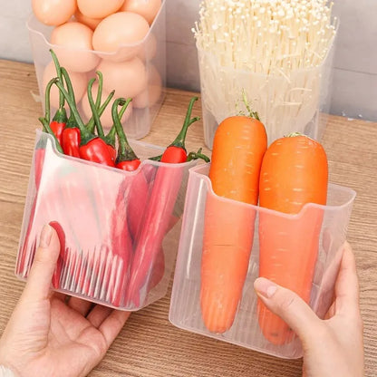 Fridge Side Door Storage Boxes Vegetables Fruits Food Preservation Box Space-Saving Refrigerator Organizers Kitchen Containers