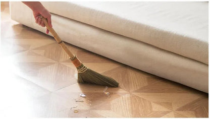 Retro Japanese Soft Hair Brooms Wood Floor Sweeping Straw Braided Household Floor Cleaning Household Floor Useful Cleaning Tools