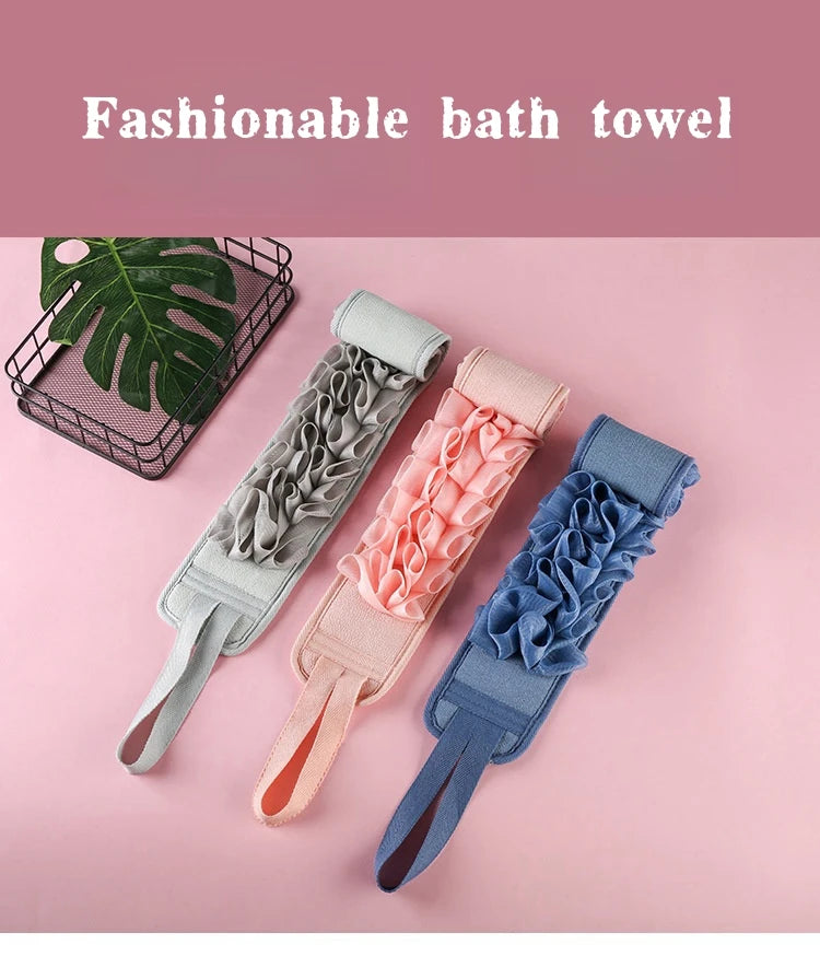 2-in-1 Pullback Towel Strong Rubbing Back Bath Towel Bath Bar Bath Flower Rubbing Mud Home Rubbing Bath Towel