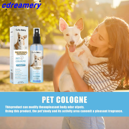 CDY 100ml Pet Perfume Spray for Cats and Dogs, Odor Eliminator and Air Freshener with Long-lasting Fragrance