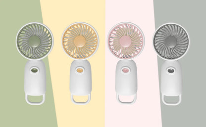 Mini Portable Fan Cute Handheld USB Rechargeable Battery Operated Lightweight Small Personal Fans with 3 Speeds for Outdoor