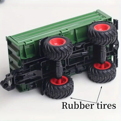 16.5" Big Tractor Toy,Farm Toy,Farm Animals Set,Include Truck Toy and Traile,Fence,Farmer,Animals,Tool,Farm Set for Gift