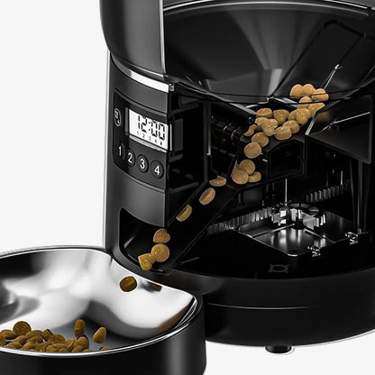 4L Smart Pet Feeder Stainless Steel Bowl Remote Control APP Control Feeder 9-Meal Timed Feeding Dog Food Dispenser For Cats Dogs