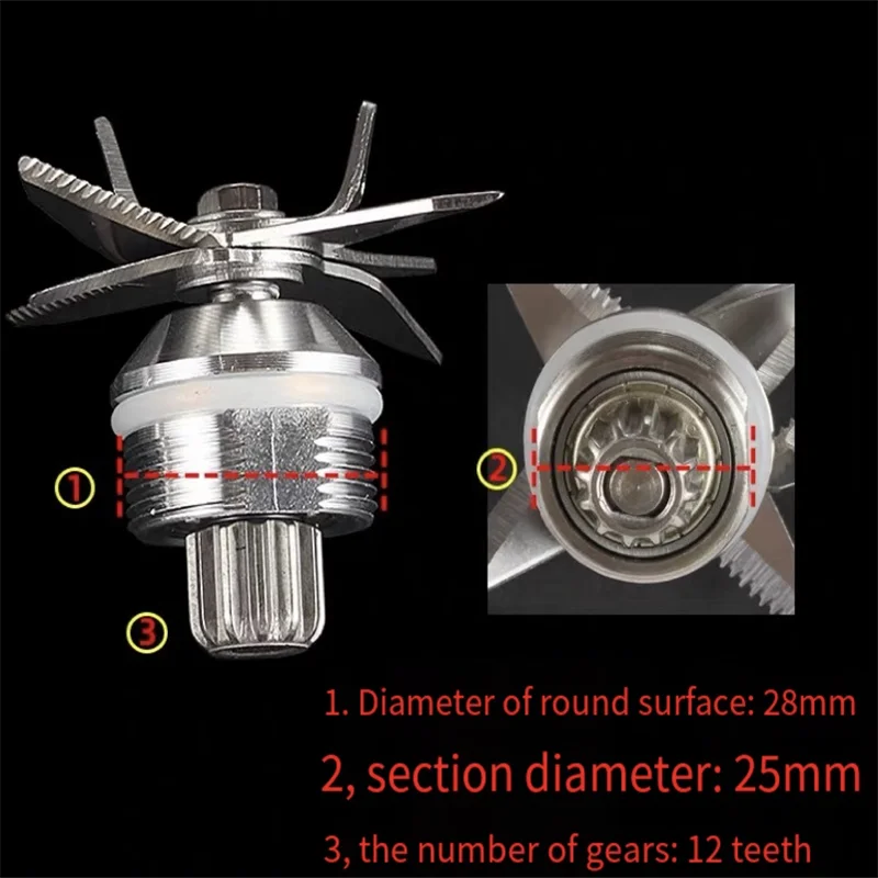 Universal High Speed Blender Replacemen Knife 8 Blade for 2L Blender Commercial Blender for Soybean Milk Sand Ice Machine