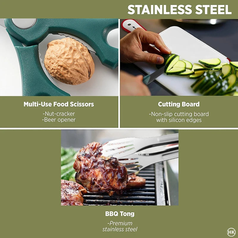 13PCS Camping cooking set, camping essentials, camping accessories, camping cooking and barbecue essentials