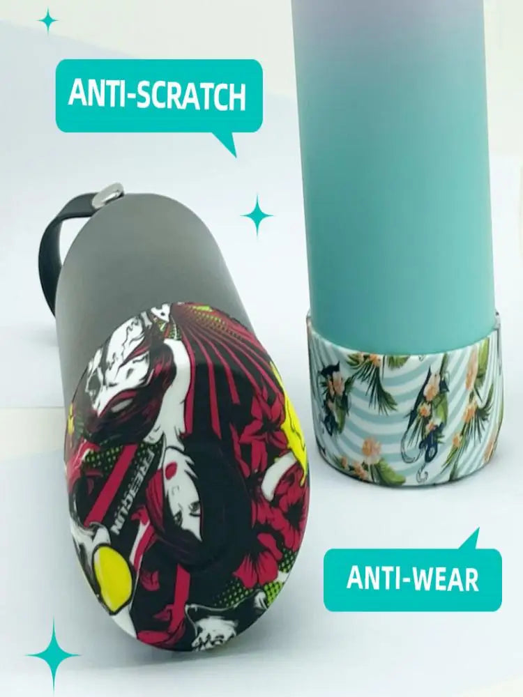 Protective water transfer printing Silicone Boot Compatible with Tumbler 20-40oz & Hydro Flask Water Bottle 12-24oz