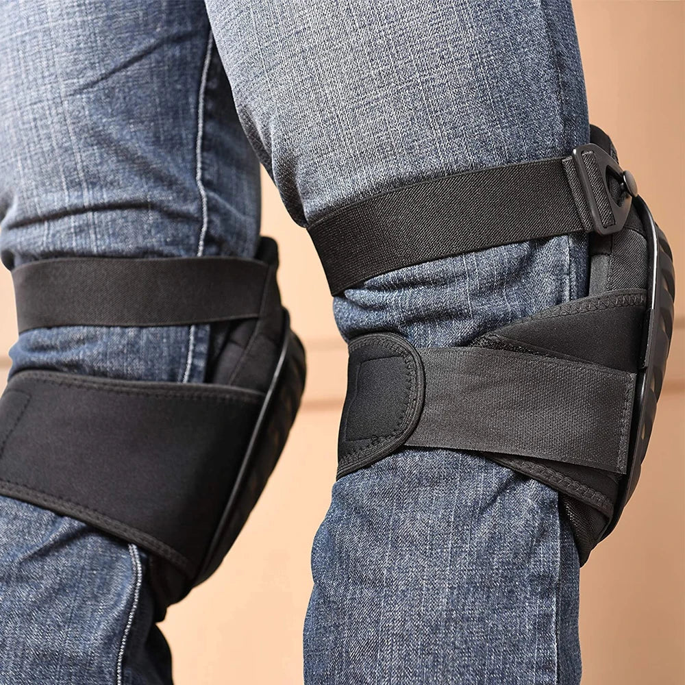 Construction Knee Pads with Thick Foam and Gel Cushioning, Adjustable Kneepads Straps for Work Flooring Gardening