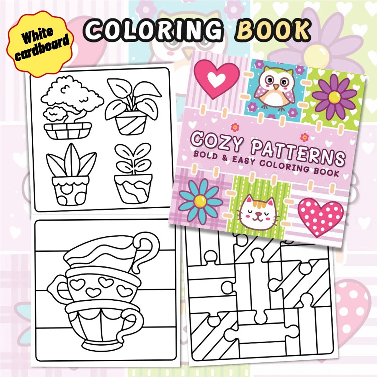 Educational Stress-Relief Coloring Book: Suitable for teenagers to inspire creativity, and a coloring book about daily items.