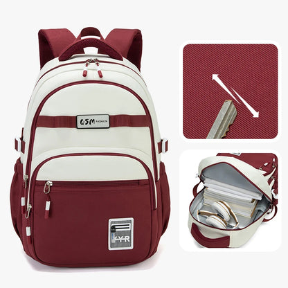 Schoolbags for Junior High School Girls with Good Looks, Korean Style Large Capacity College Style Backpacks for Women